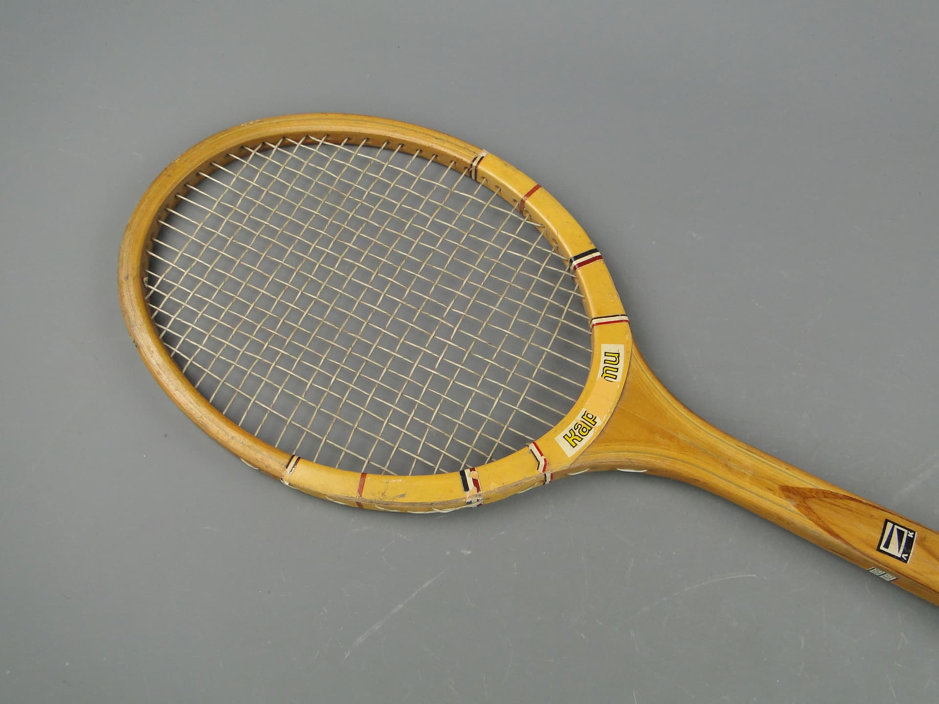 Rakieta tenisowa, brąz jasny, drewno, ZSRR, lata 60. - 59954