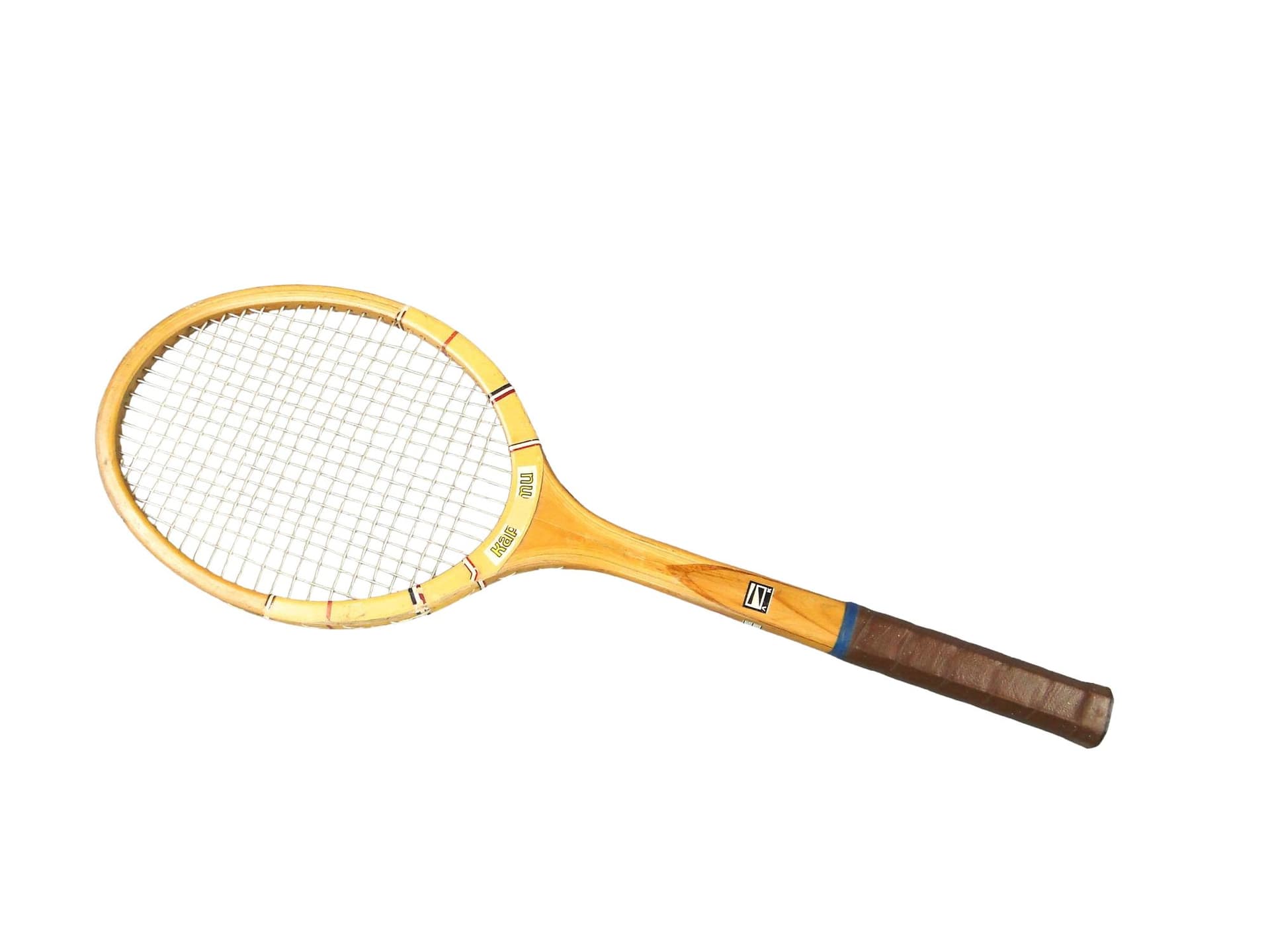 Rakieta tenisowa, brąz jasny, drewno, ZSRR, lata 60.