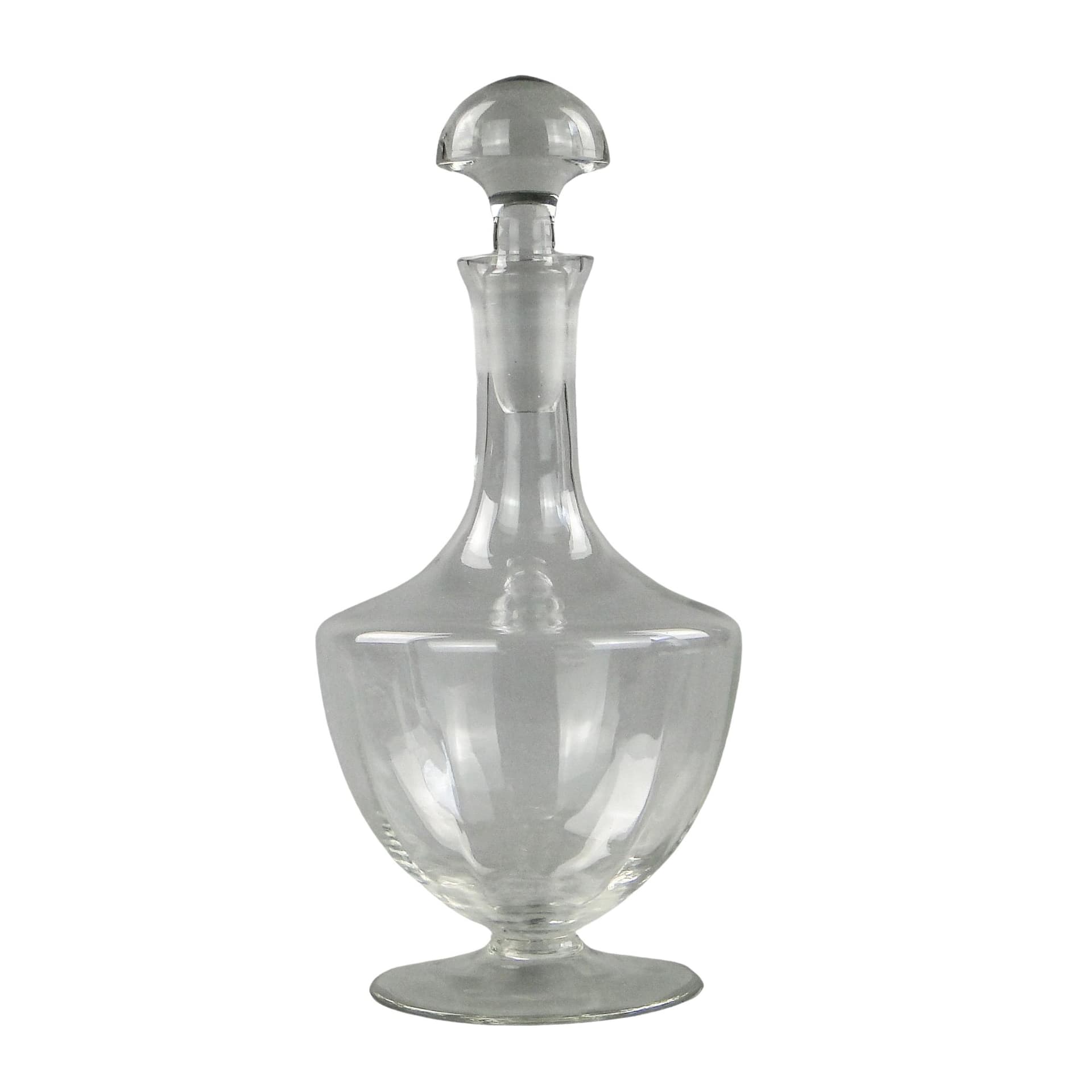 Karafka Art déco, szkło transparentne, Polska, lata 50.