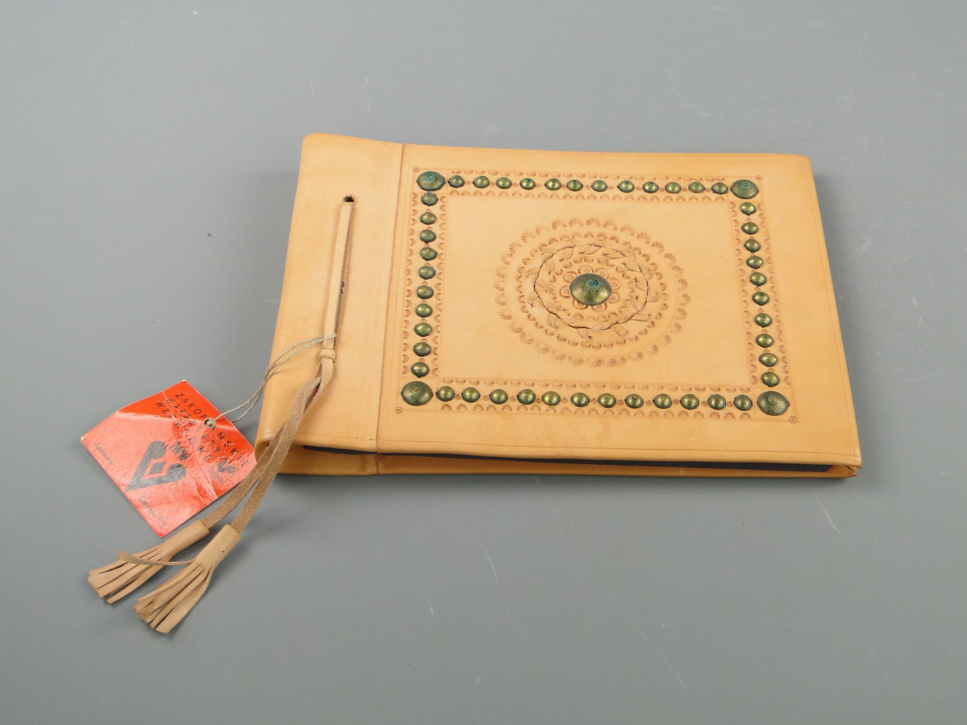 Photo album, beige leather, Poland, 1970s. - 60075