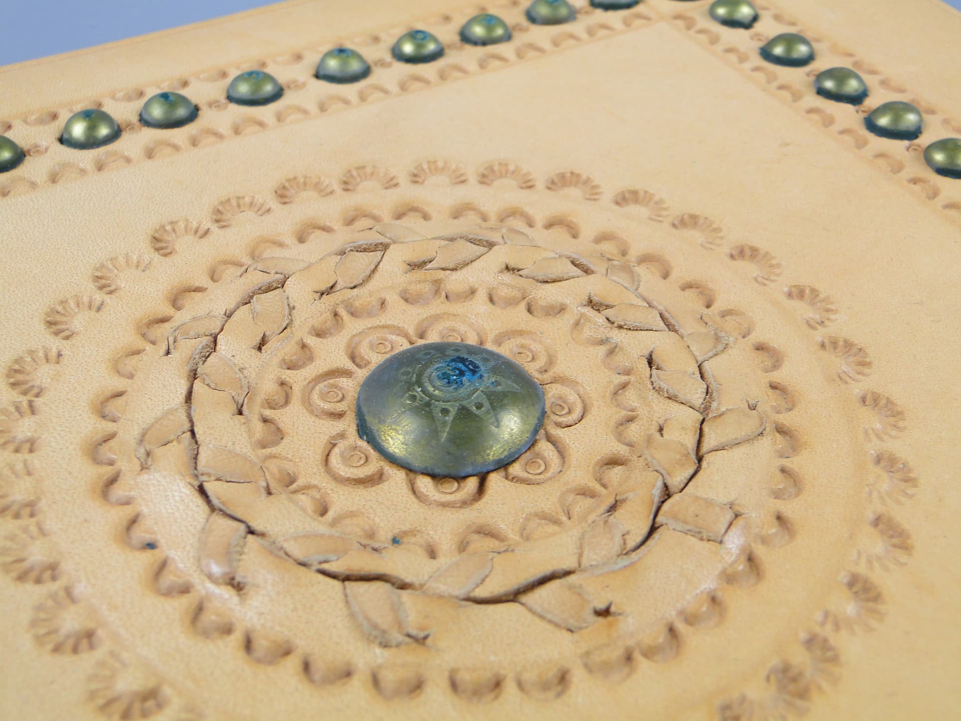 Photo album, beige leather, Poland, 1970s. - 60079