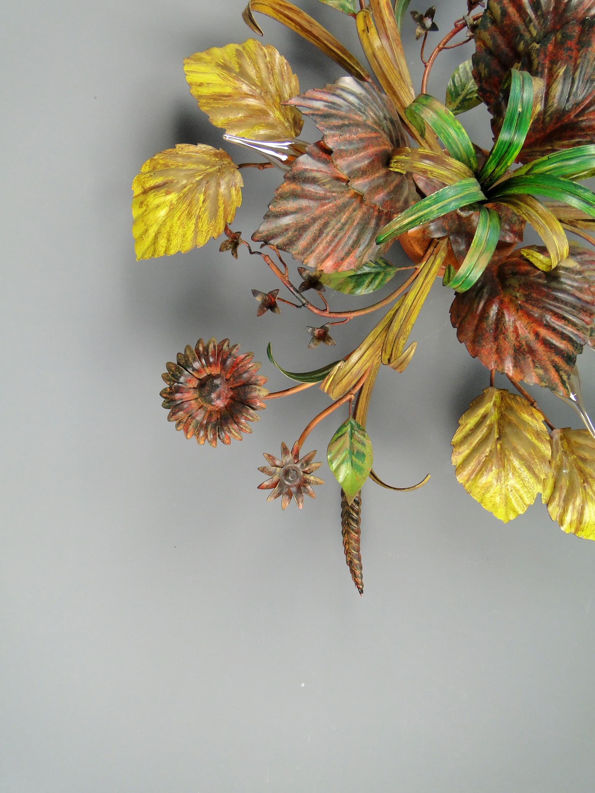 Ceiling Light Hollywood Regency, golden, metal, Italy, 1970s. - 60194