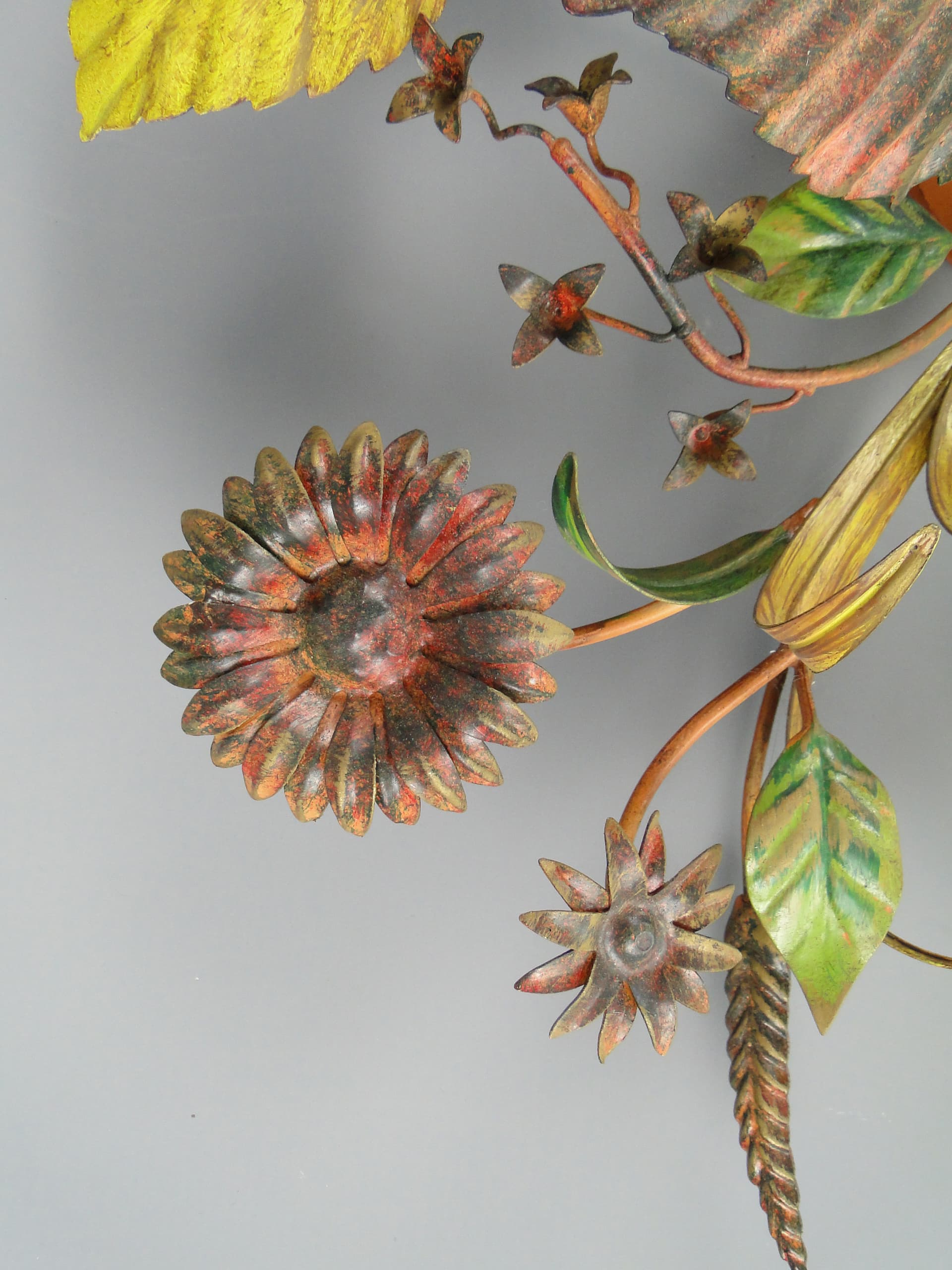 Ceiling Light Hollywood Regency, golden, metal, Italy, 1970s. - 60184