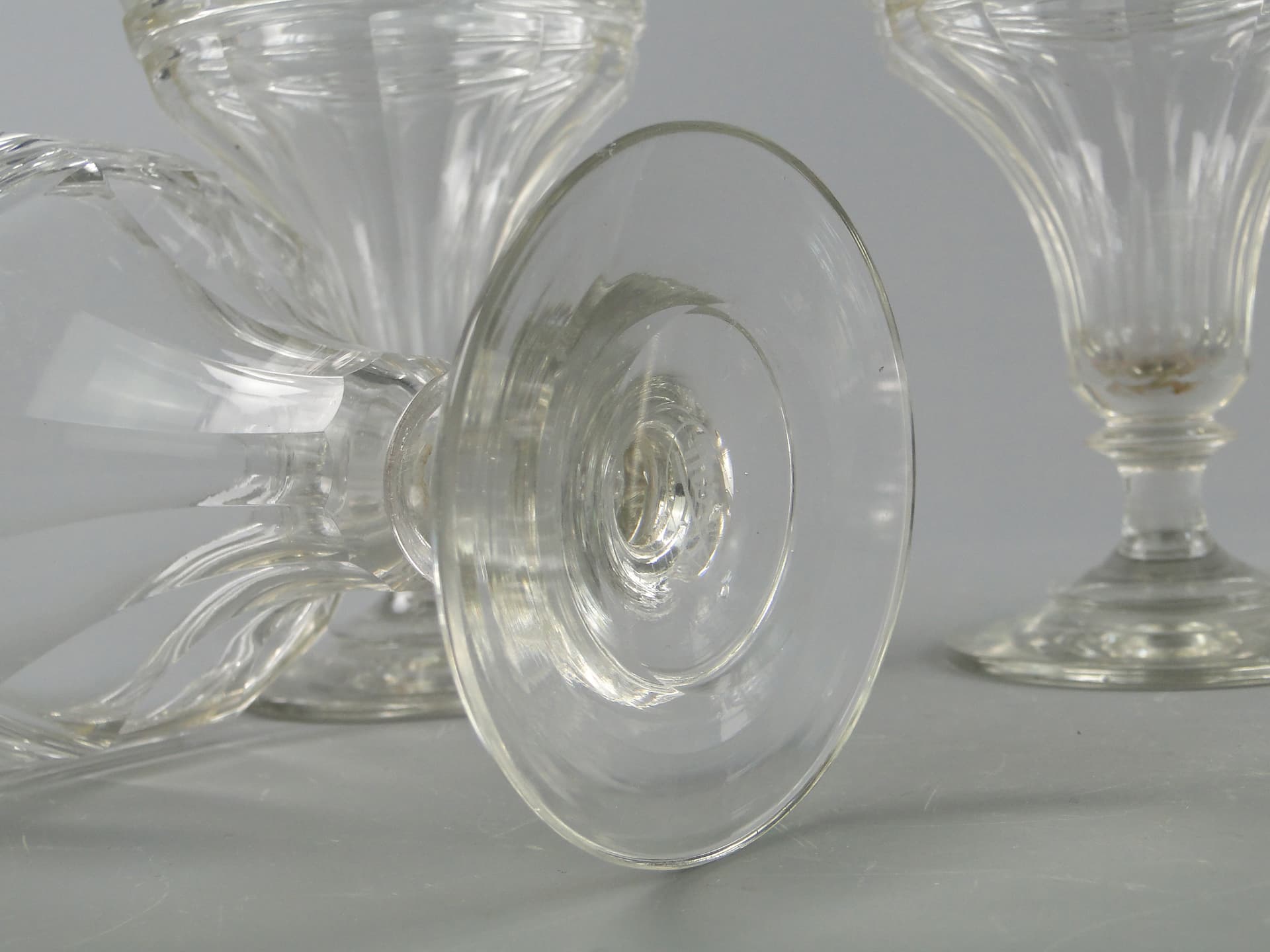 Set of Goblets, Viennese Secession, transparent, crystal, by J. Hoffmann, Austria, 1920s. - 60249