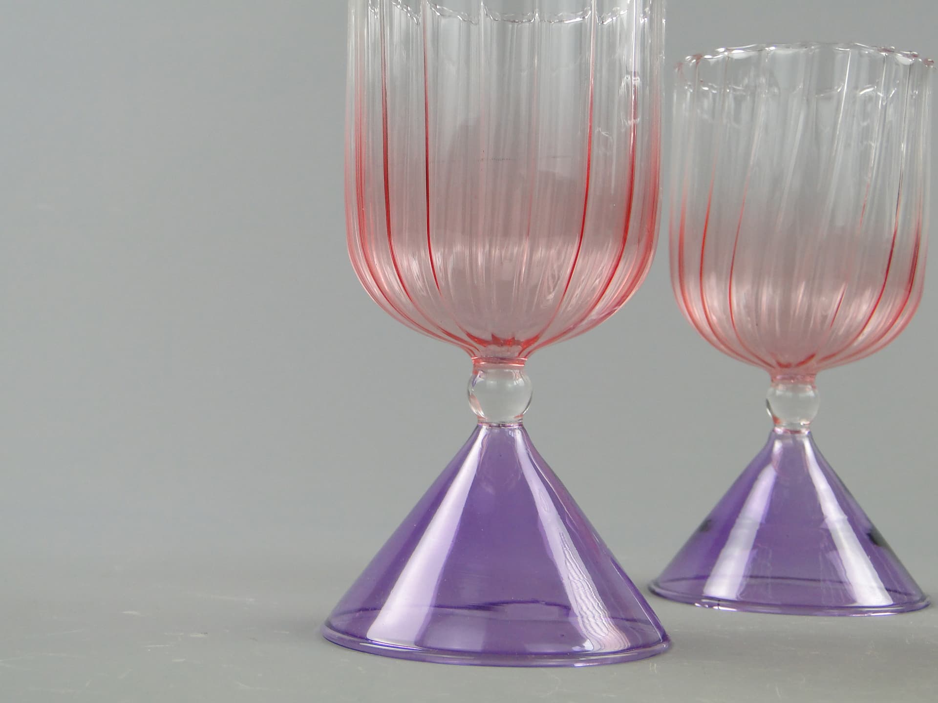 Zestaw kieliszków koktajlowych Memphis, szkło multikolor, Ritzenhoff und Breker, Niemcy, lata 80. - 60298