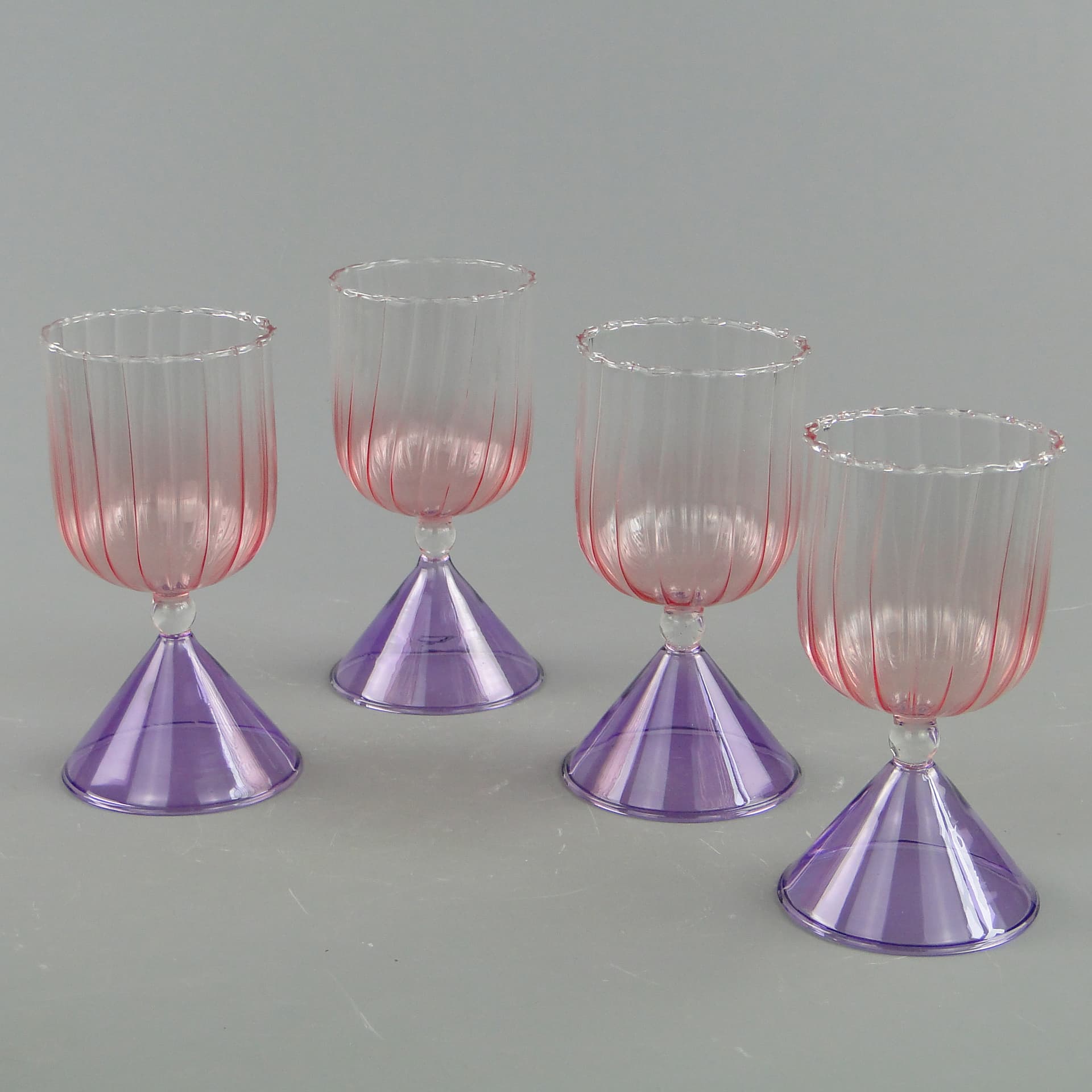 Zestaw kieliszków koktajlowych Memphis, szkło multikolor, Ritzenhoff und Breker, Niemcy, lata 80. - 60295