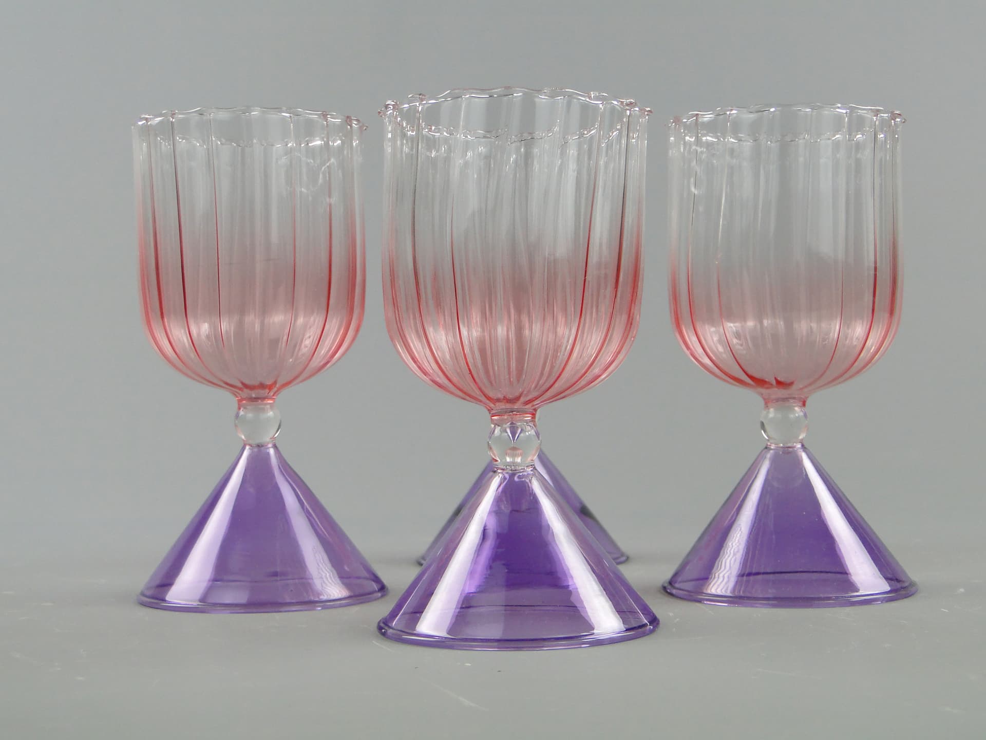 Zestaw kieliszków koktajlowych Memphis, szkło multikolor, Ritzenhoff und Breker, Niemcy, lata 80. - 60299