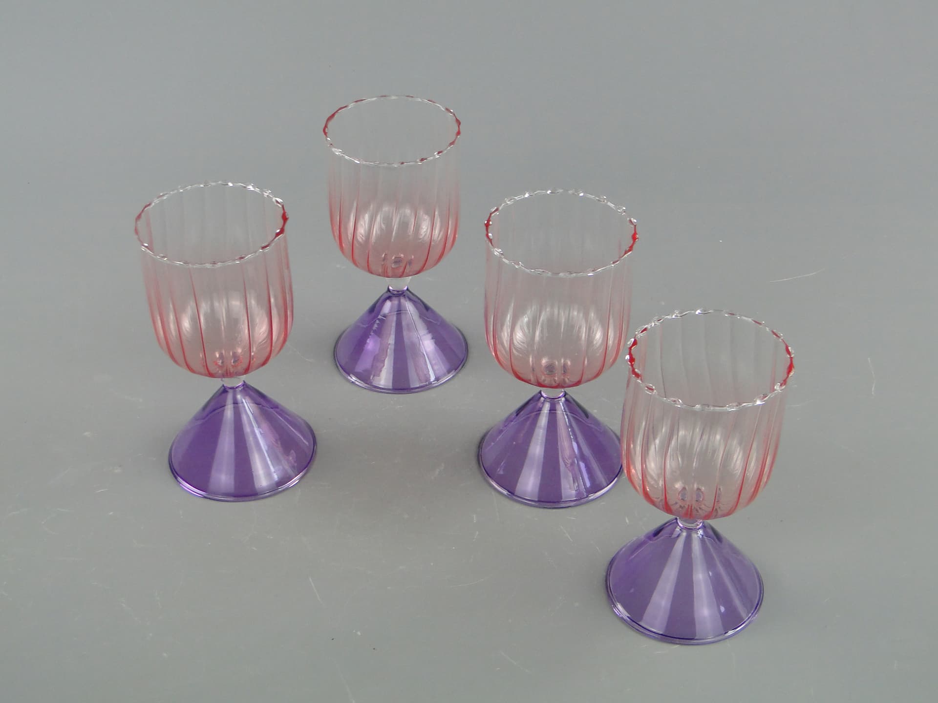 Zestaw kieliszków koktajlowych Memphis, szkło multikolor, Ritzenhoff und Breker, Niemcy, lata 80. - 60296