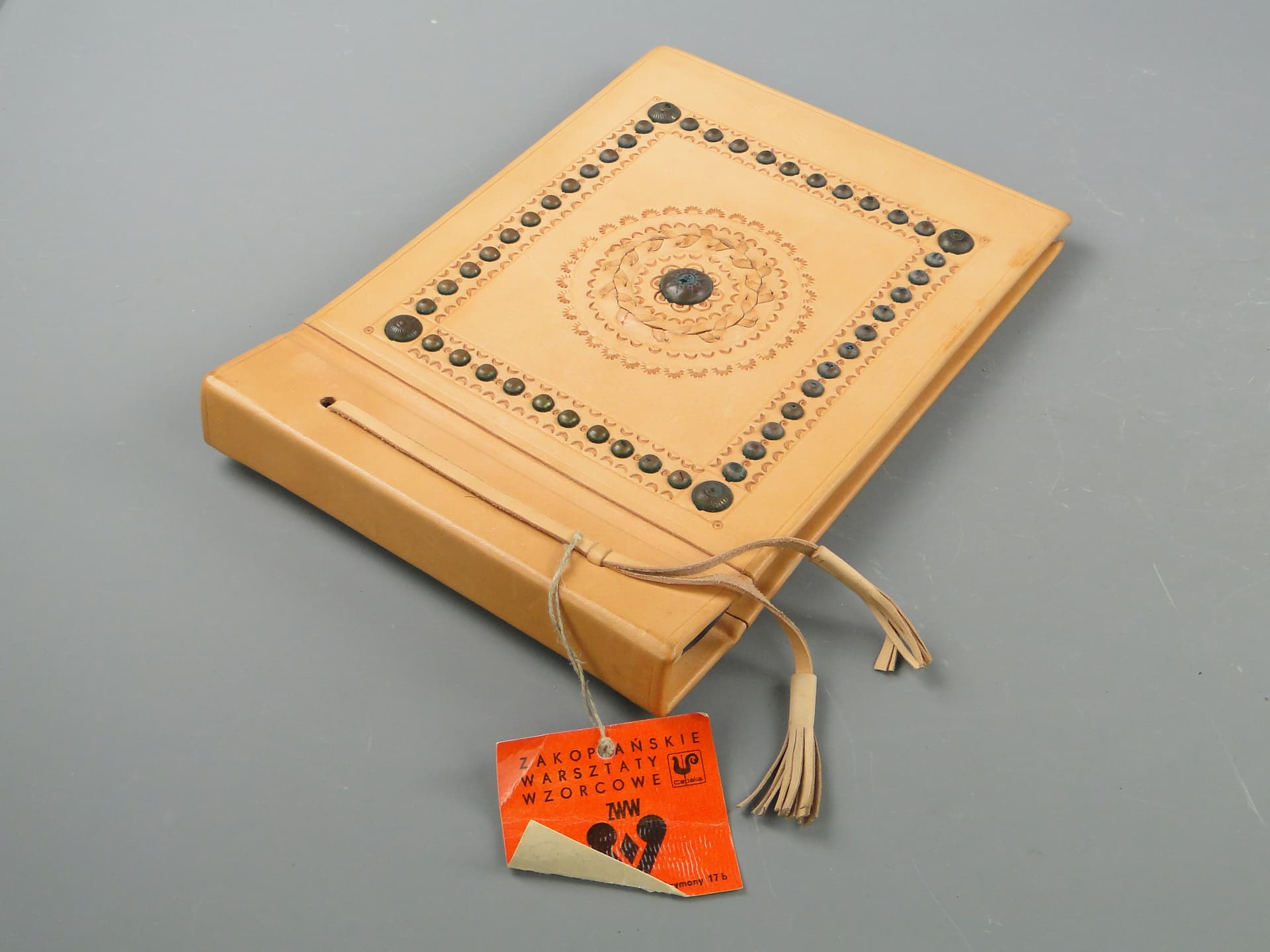 Photo album, beige leather, Poland, 1970s. - 60621