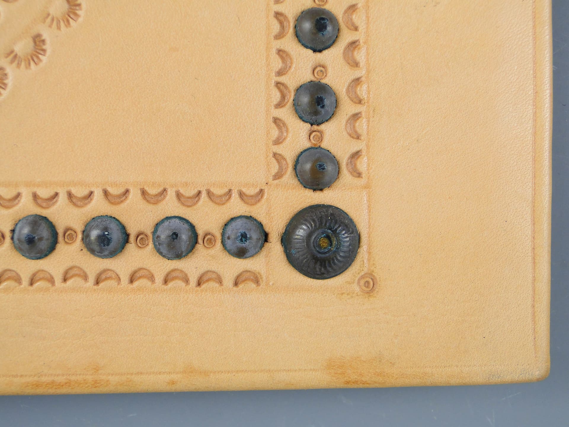 Photo album, beige leather, Poland, 1970s. - 60626