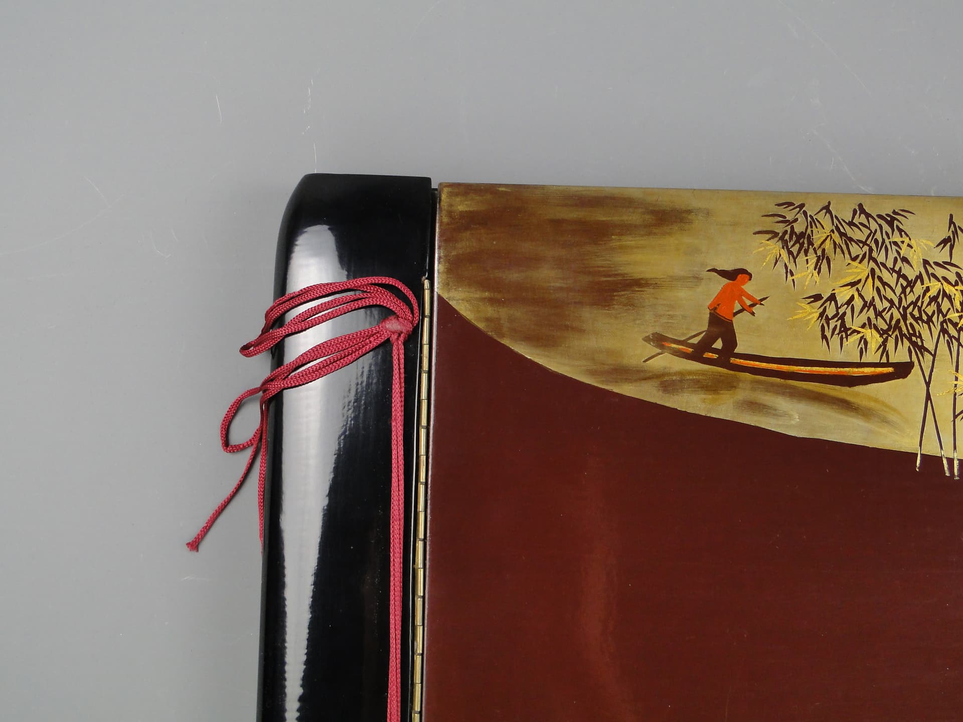 Photo album, black, wood lacquer, Vietnam, 1950s. - 60635