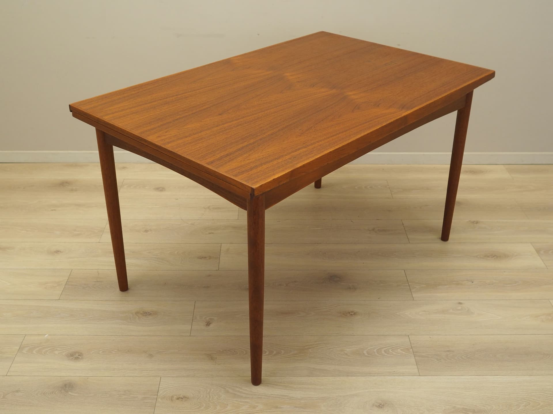 Dining table, light brown teak, Denmark, 1960s. - 60906