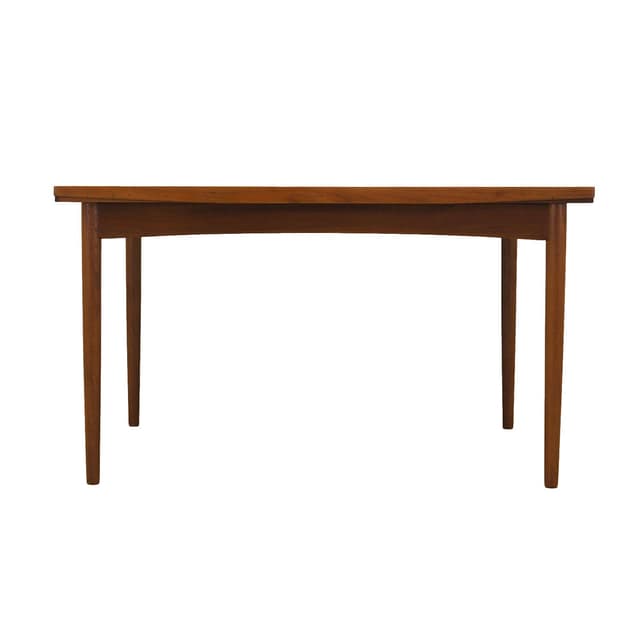 Dining table, light brown teak, Denmark, 1960s. - DIMENSION