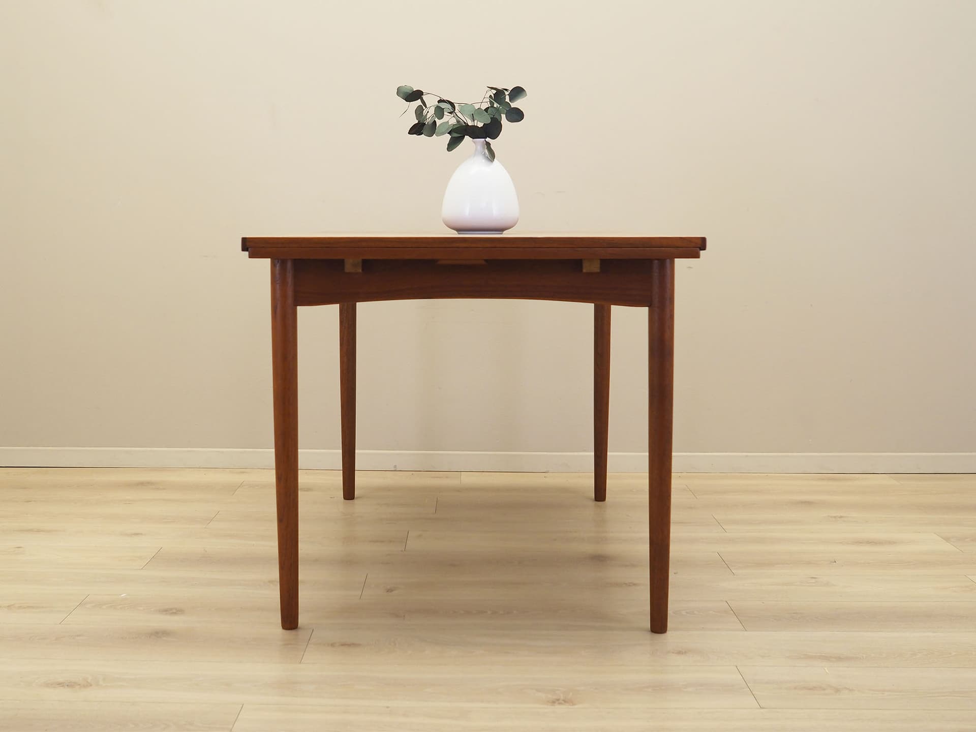 Dining table, light brown teak, Denmark, 1960s. - 60904