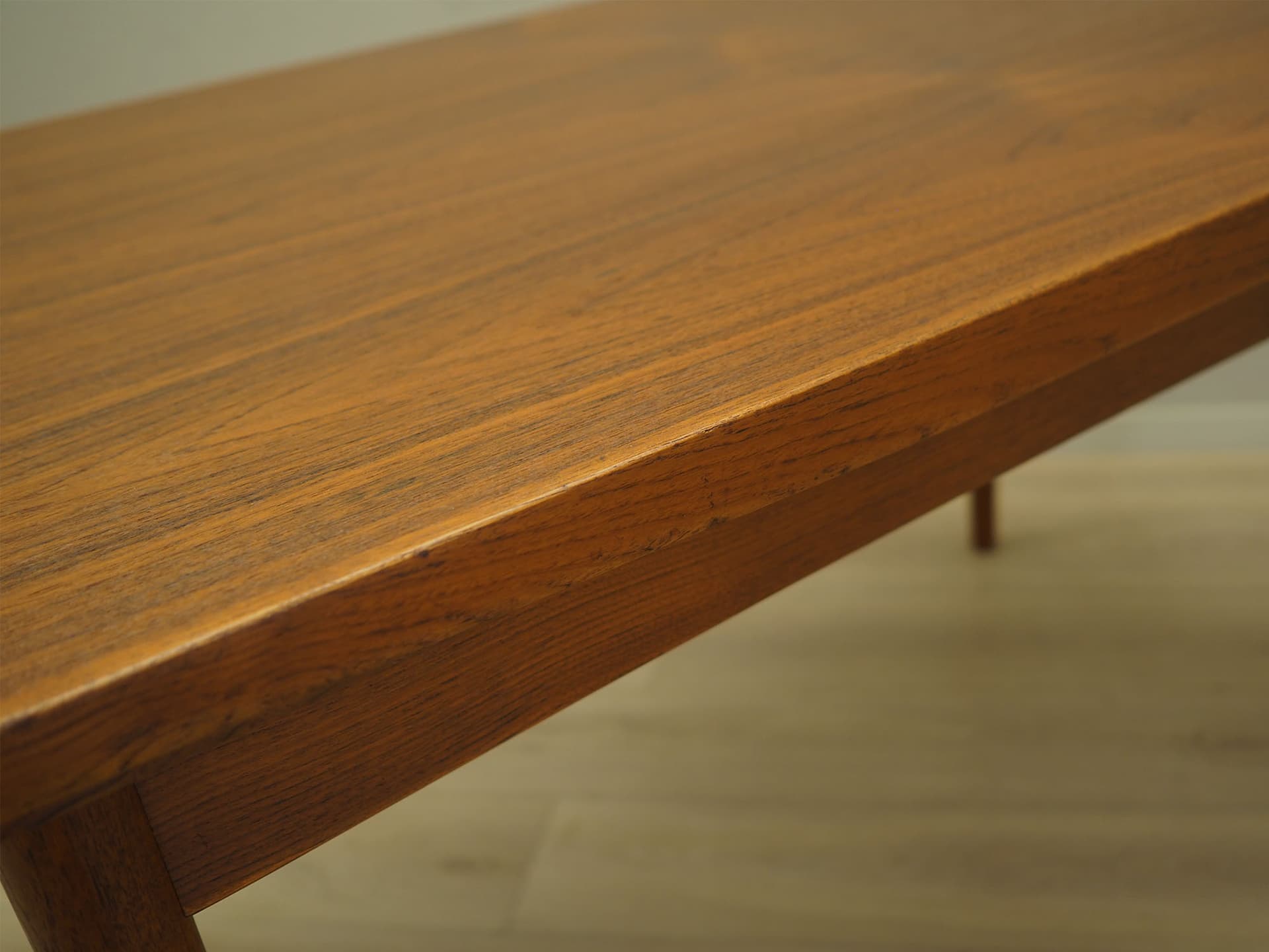 Dining table, light brown teak, Denmark, 1960s. - 60911