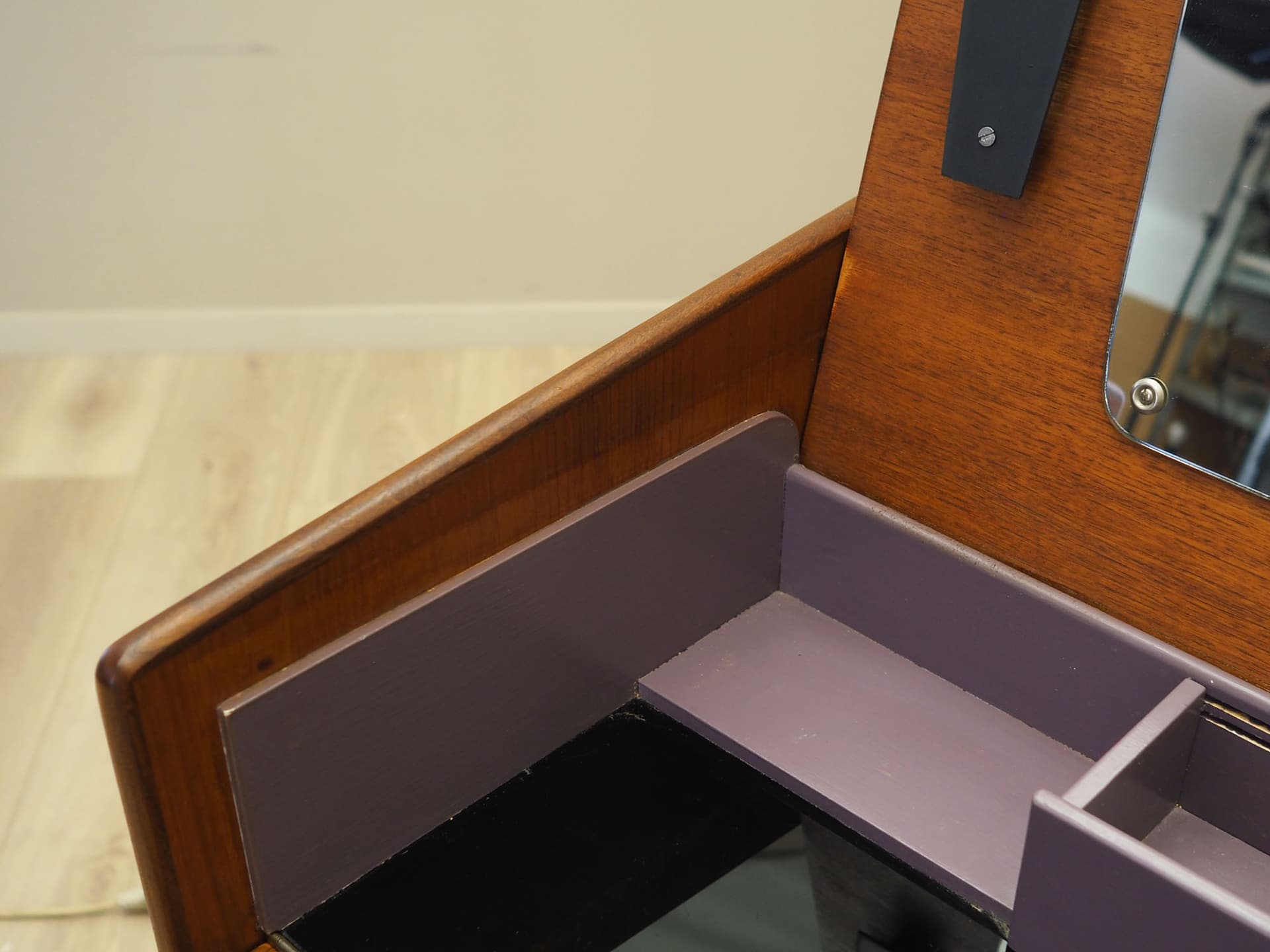 Toaletka, teak brązowy jasny, Dania, lata 70. - 60955