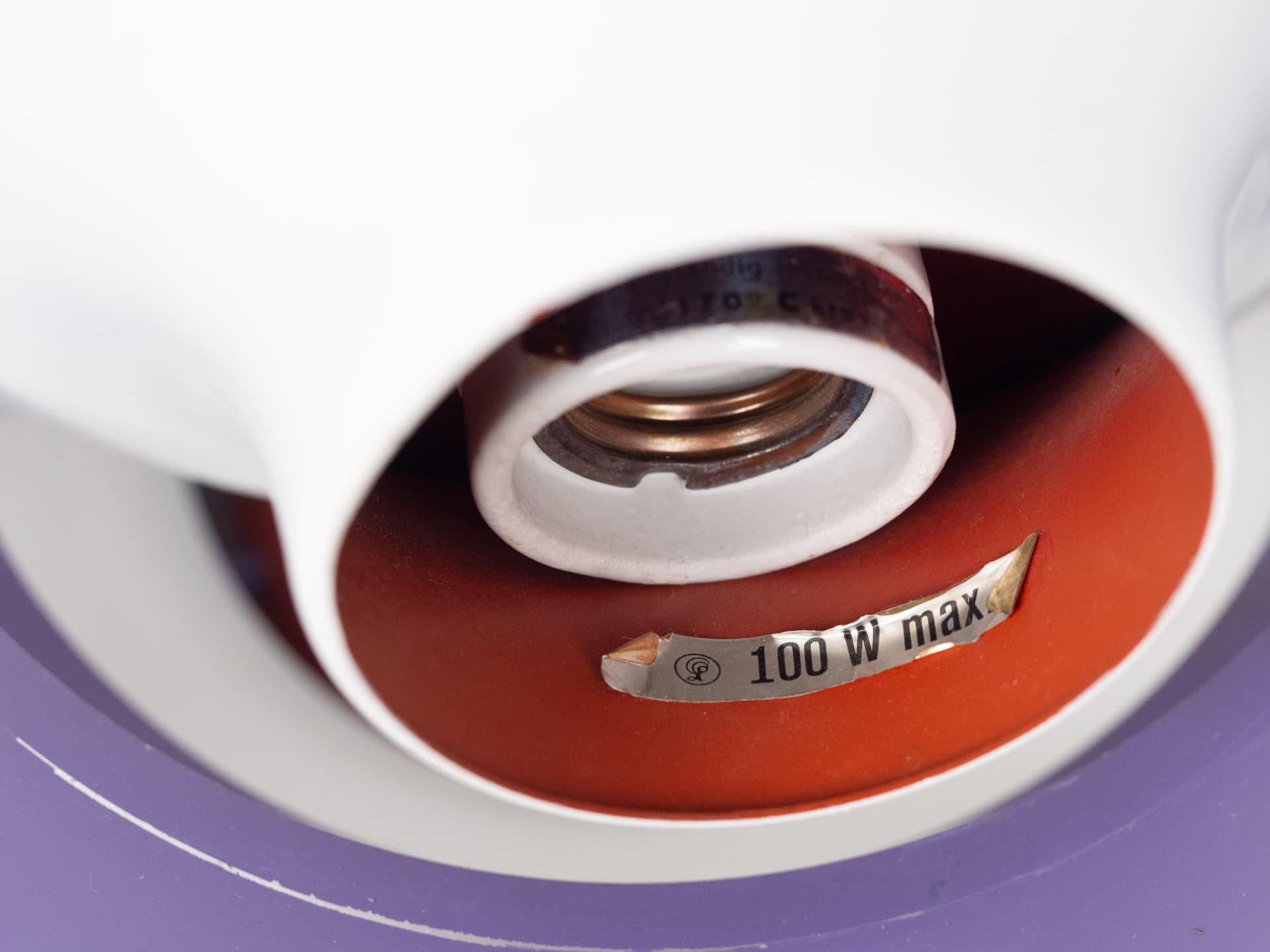 Lampa wisząca PH 5, fioletowy, proj. P. Henningsen, Louis Poulsen, Dania, lata 50. - 61362