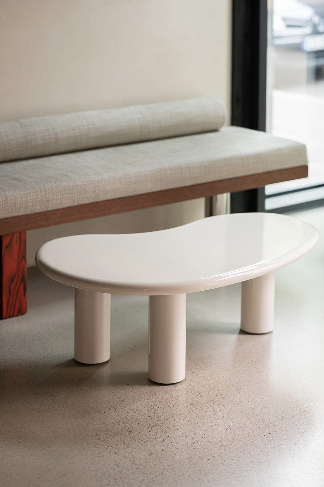 Stolik kawowy MDF Ecru Połysk Object061, NG Design - 61594