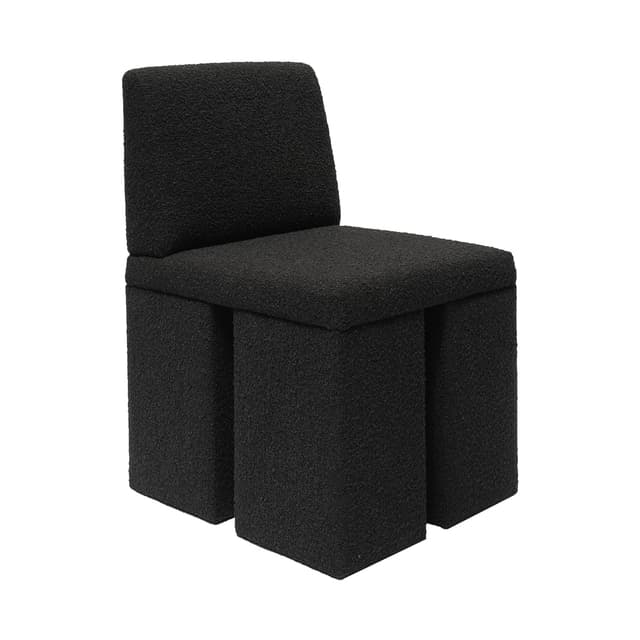 Krzesło w tkaninie Boucle Black Object106, NG Design - WYMIARY