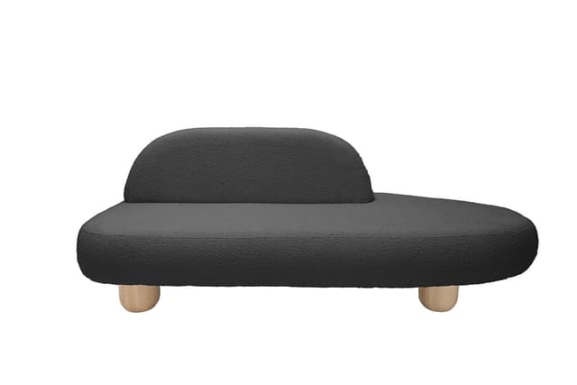 Sofa w tkaninie boucle Graphite Object047, NG Design - WYMIARY