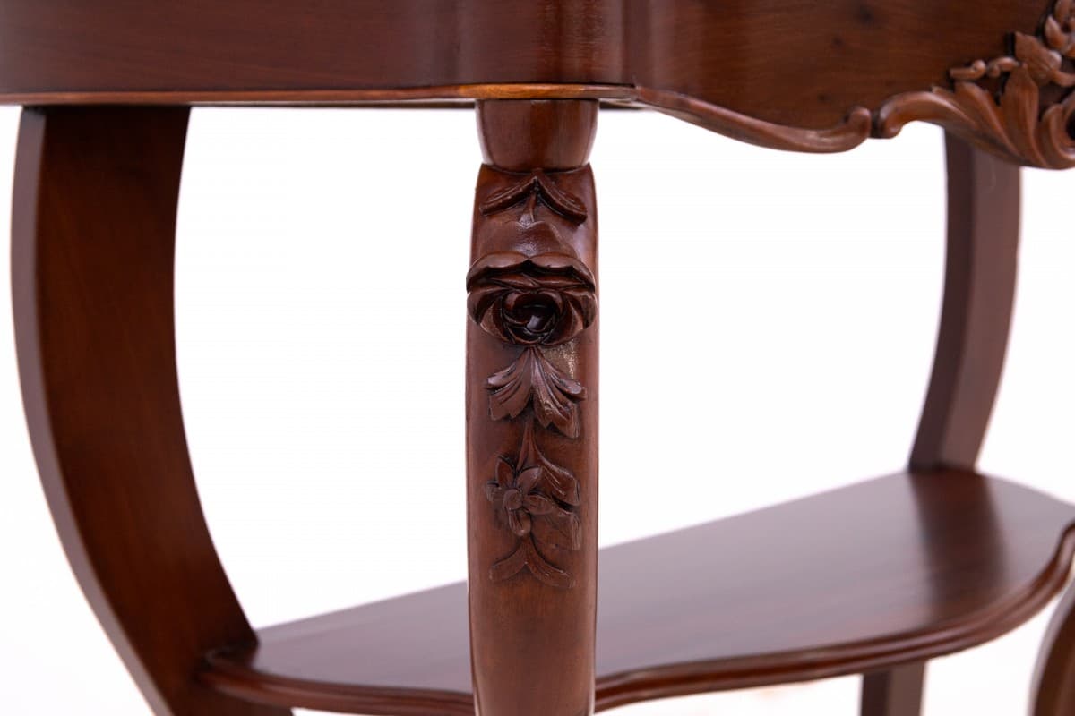 Mahoniowa konsola z marmurowym blatem, Francja, lata 80. XIX wieku - 191503