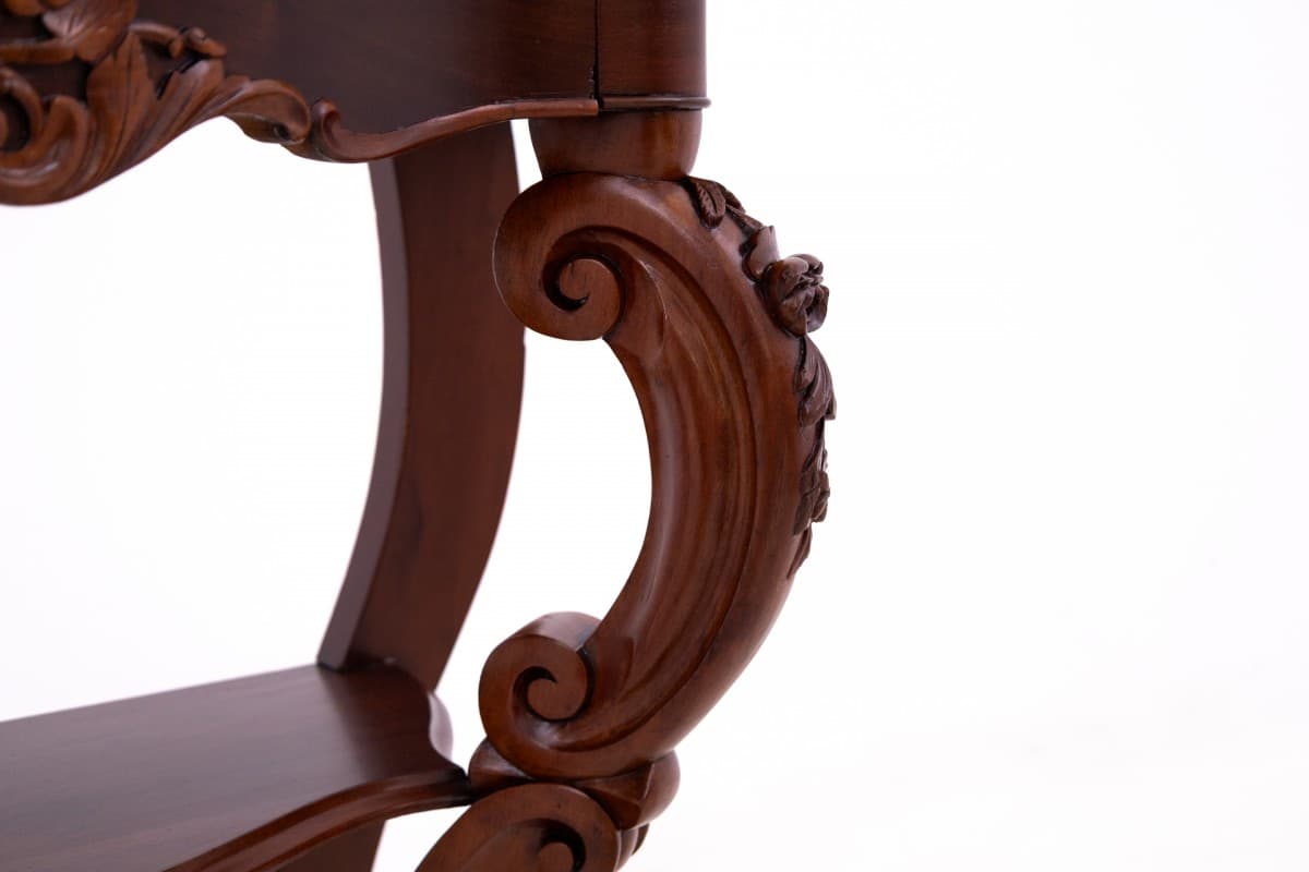 Mahoniowa konsola z marmurowym blatem, Francja, lata 80. XIX wieku - 191504