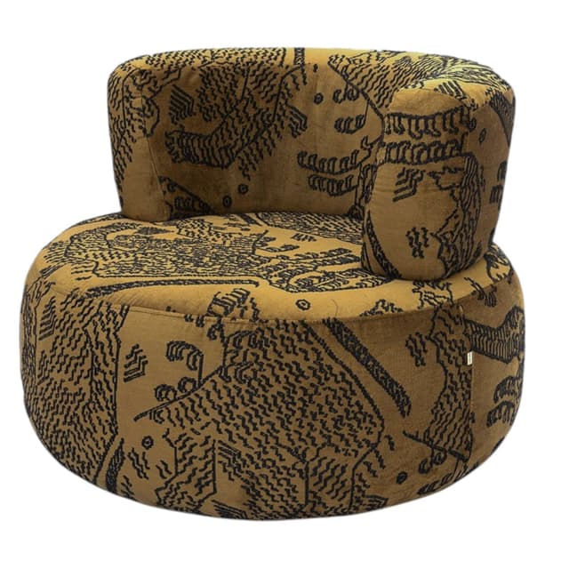 Fotel tapicerowany tkanina Dedar Gold Object051, NG Design - WYMIARY