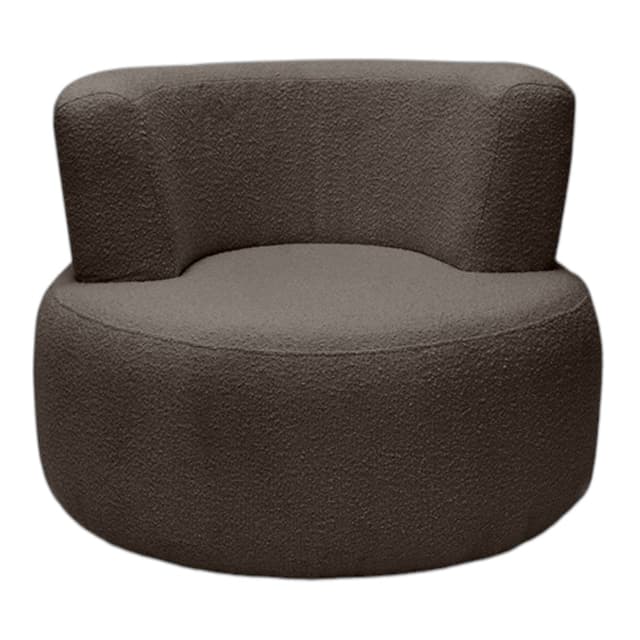 Boucle/Dedar upholstered armchair 96x96x78 cm white, contemporary design, no brand - DIMENSION