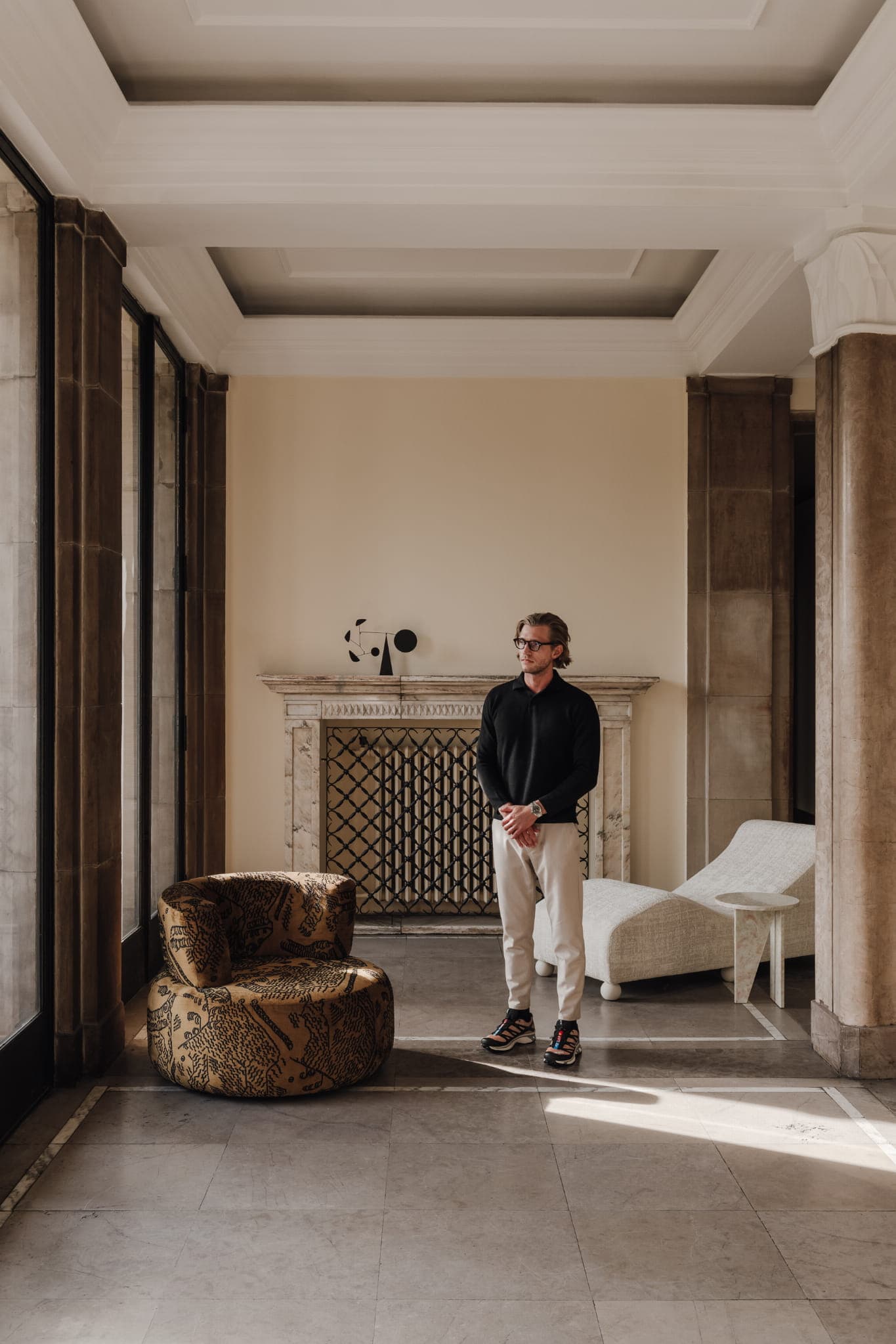 Boucle/Dedar upholstered armchair 96x96x78 cm white, contemporary design, no brand - 62017