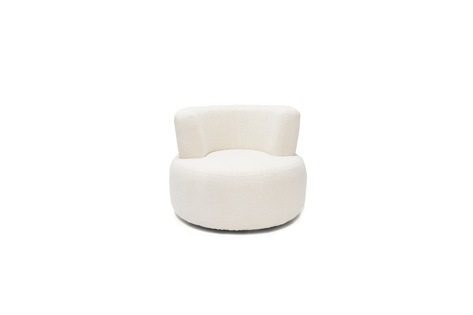 Boucle/Dedar upholstered armchair 96x96x78 cm white, contemporary design, no brand - 62012