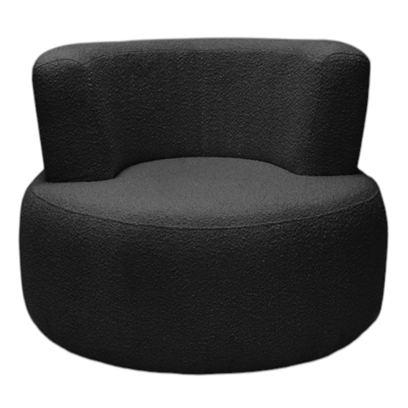 Boucle/Dedar upholstered armchair 96x96x78 cm white, contemporary design, no brand