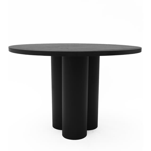 Stół okrągły Ø130 drewno dębowe czarny Object035, NG Design - WYMIARY