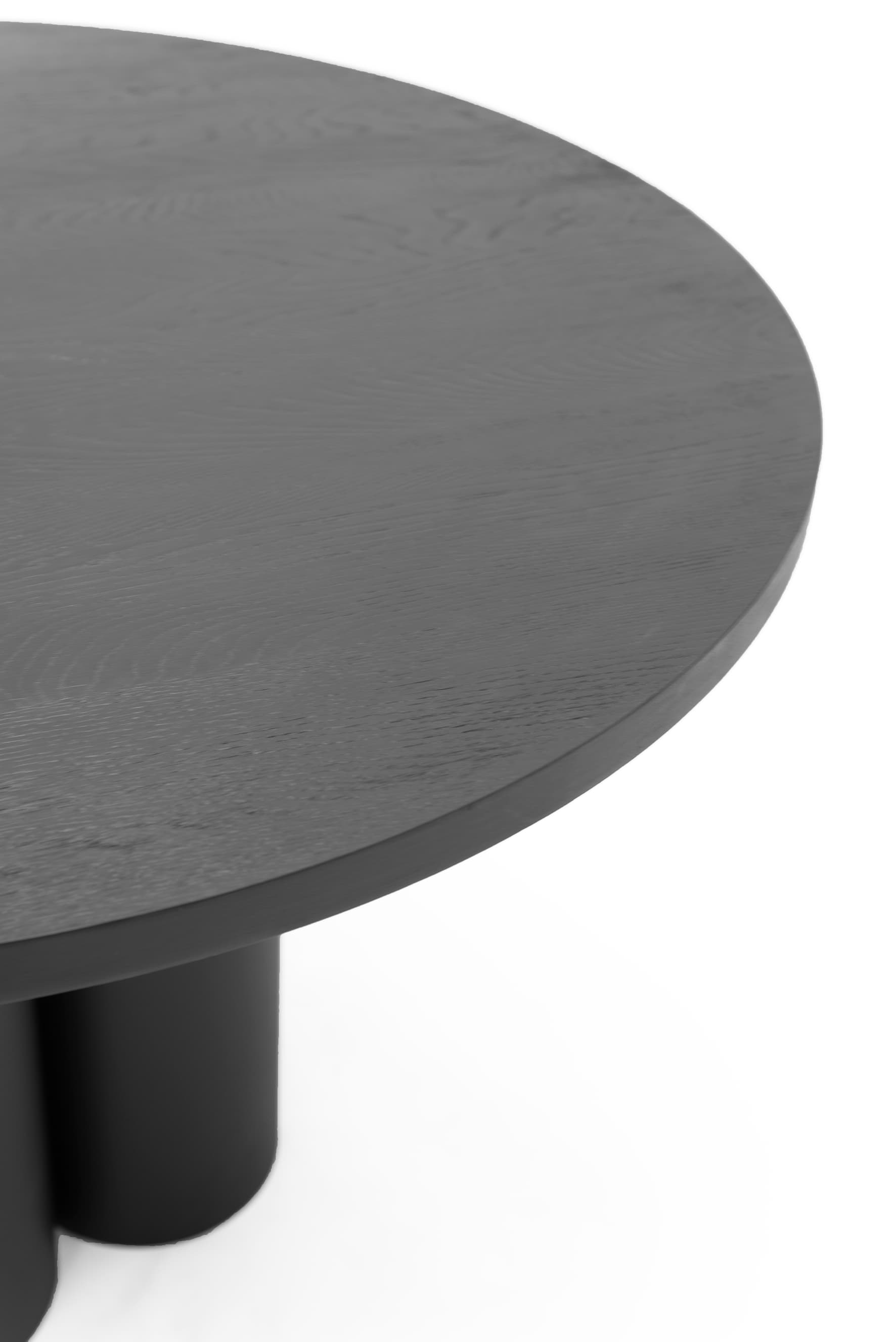 Stół okrągły Ø130 drewno dębowe czarny Object035, NG Design - 62114