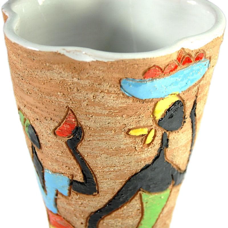 Beżowy wazon sgraffito, Fratelli Fanciullacci, Włochy, lata 60. - 5438