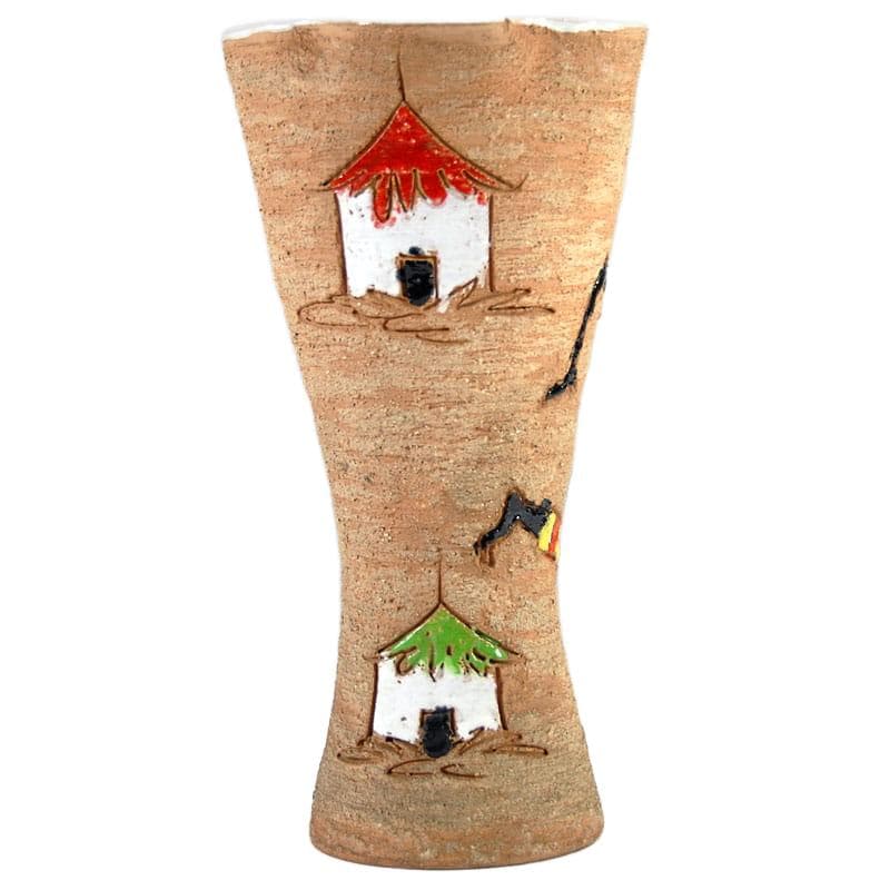 Beżowy wazon sgraffito, Fratelli Fanciullacci, Włochy, lata 60. - 5433