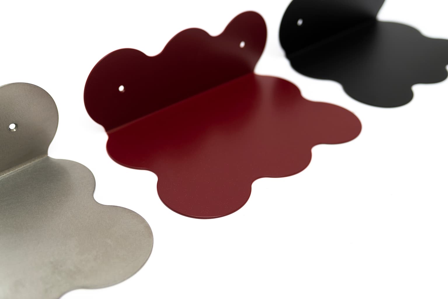 Półka stalowa o falistym kształcie stalowa Object95, Ng Design - 62181