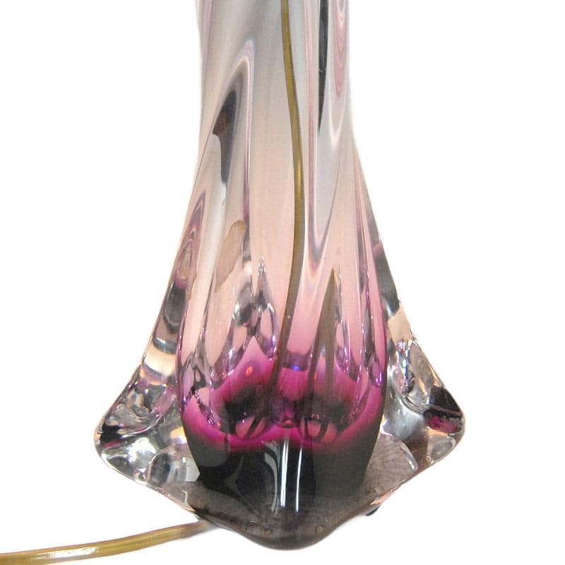 Fioletowa lampa stołowa, Val St Lambert, Belgia, lata 60. - 5429