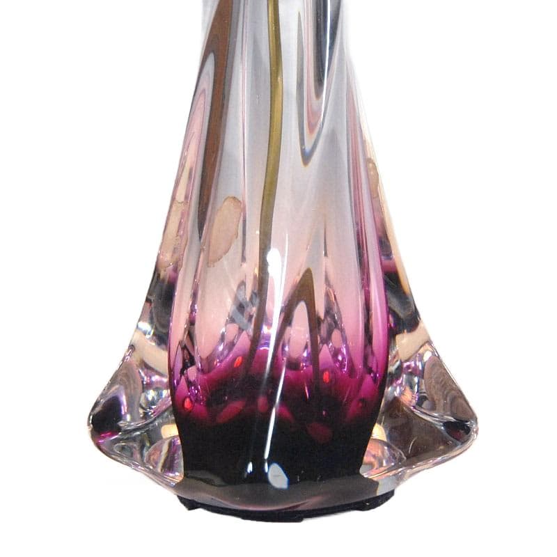 Fioletowa lampa stołowa, Val St Lambert, Belgia, lata 60. - 5425