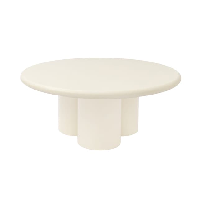 Stolik kawowy okrągły Ø80 cm mdf ecru Object059, NG Design - WYMIARY