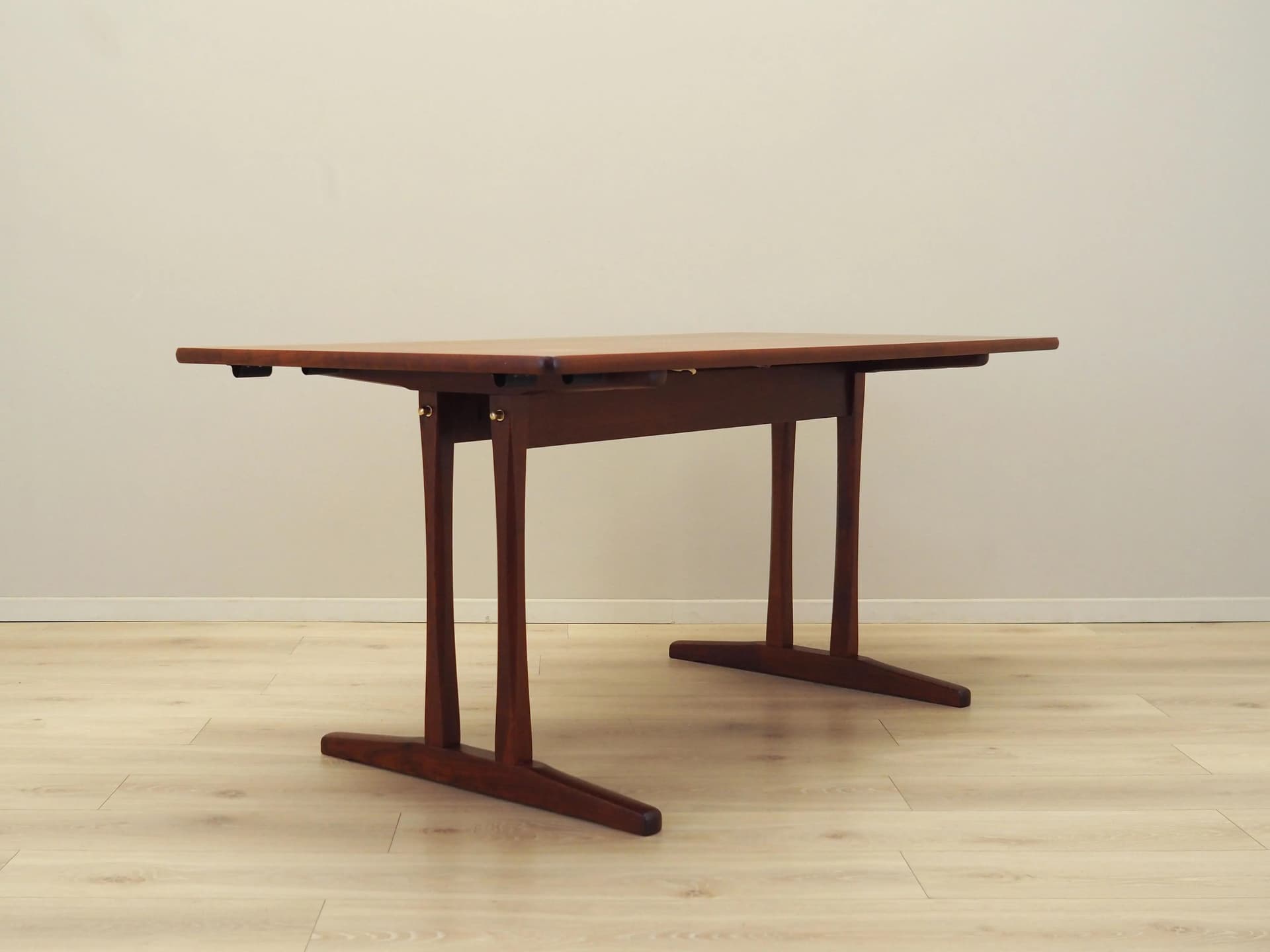 Dining table, light brown teak, by B. Mogensen, Denmark, 1960s. - 62555