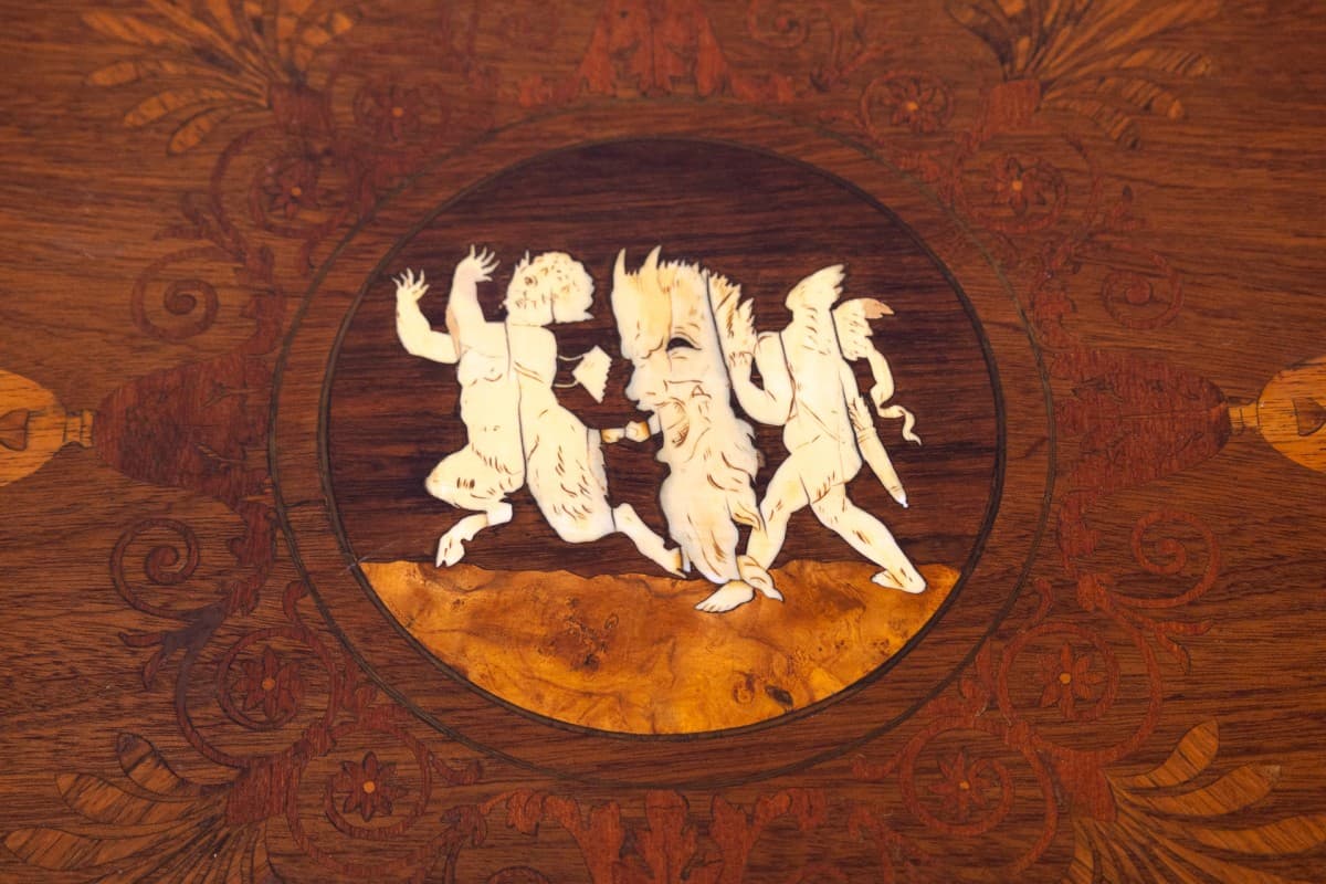 Brązowy stolik empire, Francja, lata 60. XIX w. - 58907