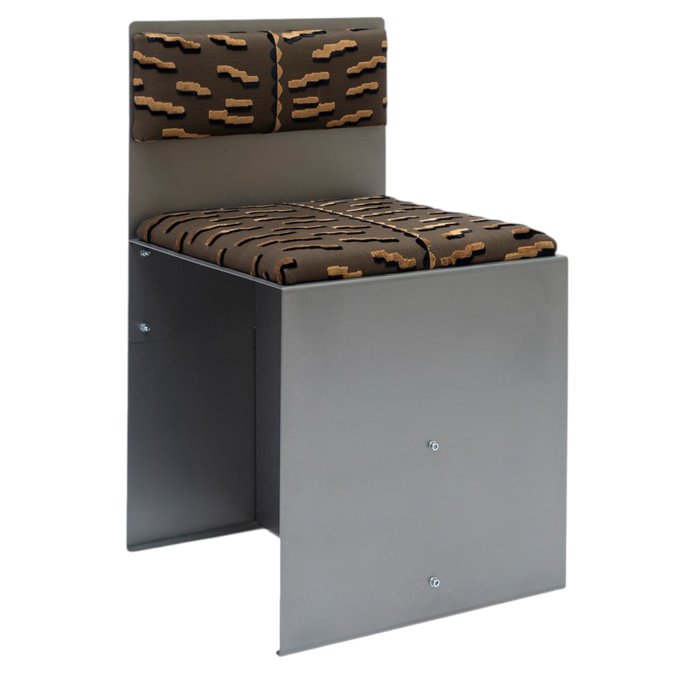 Krzesło stalowe w tkaninie Dedar Tiger Beat Object086, NG Design