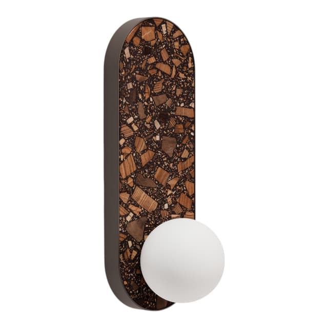 Kinkiet owalny LEGRA IP44, ciemny brąz, Kaspa x Wojciech Mierzwa - WYMIARY