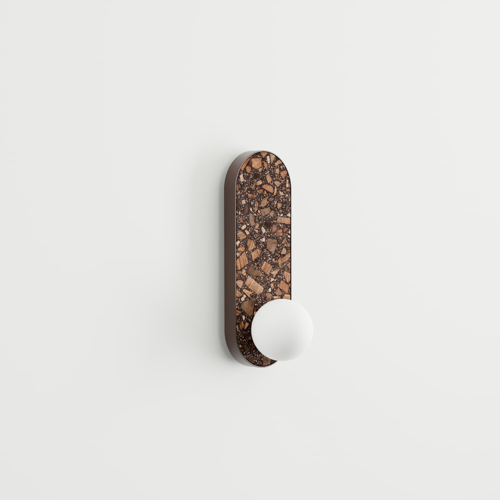 Kinkiet owalny LEGRA IP44, ciemny brąz, Kaspa x Wojciech Mierzwa - 62989