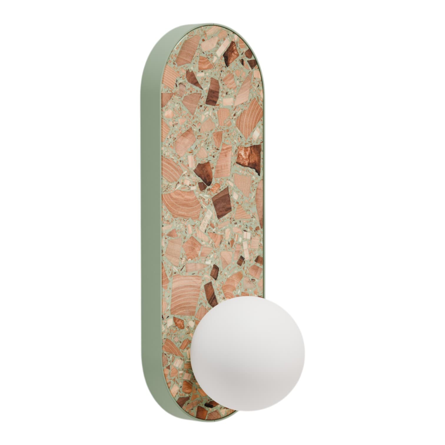 Kinkiet owalny LEGRA IP44, szałwiowy, Kaspa x Wojciech Mierzwa - 63354