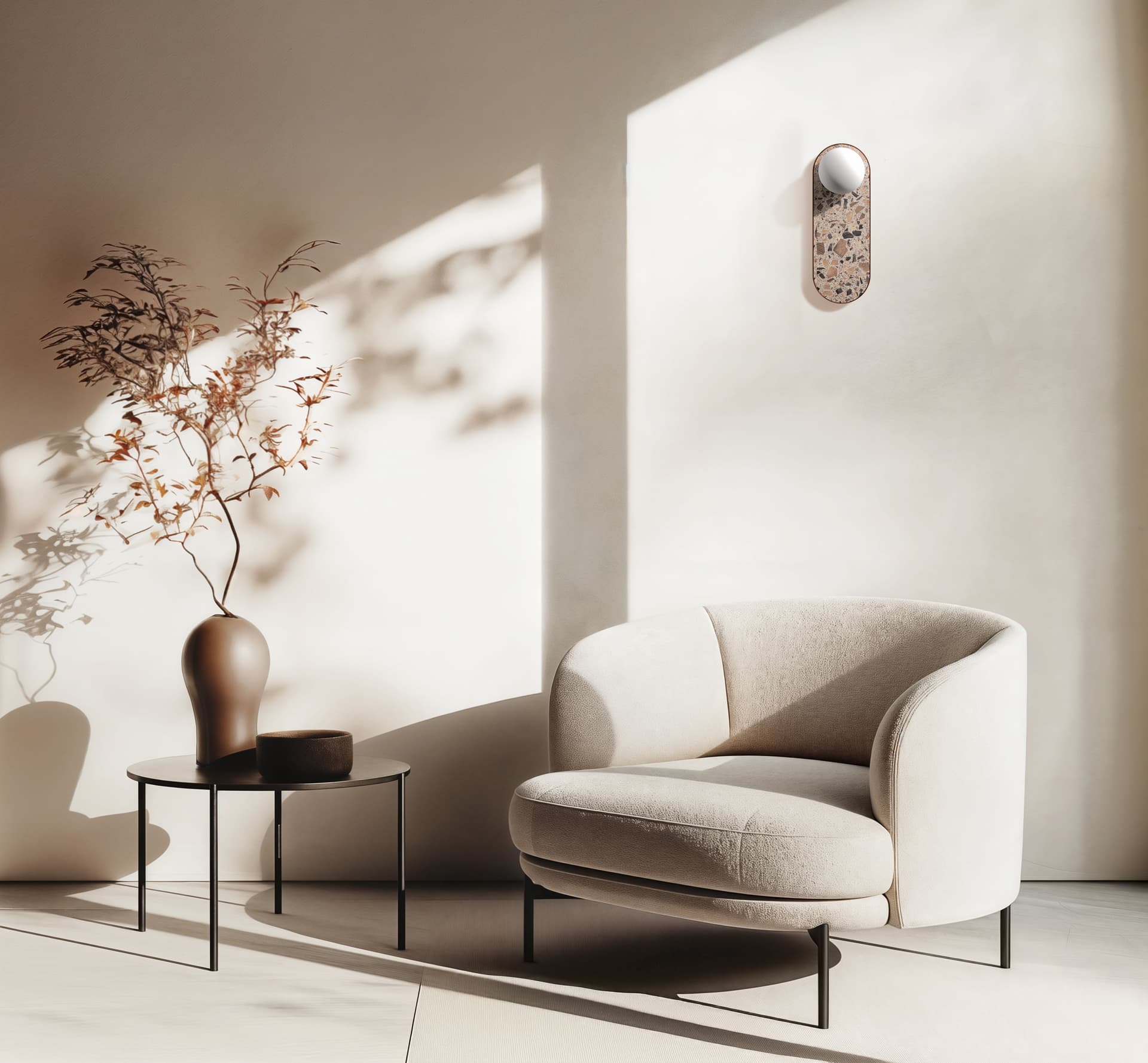 Kinkiet owalny LEGRA IP44, terakota, Kaspa x Wojciech Mierzwa - 63026