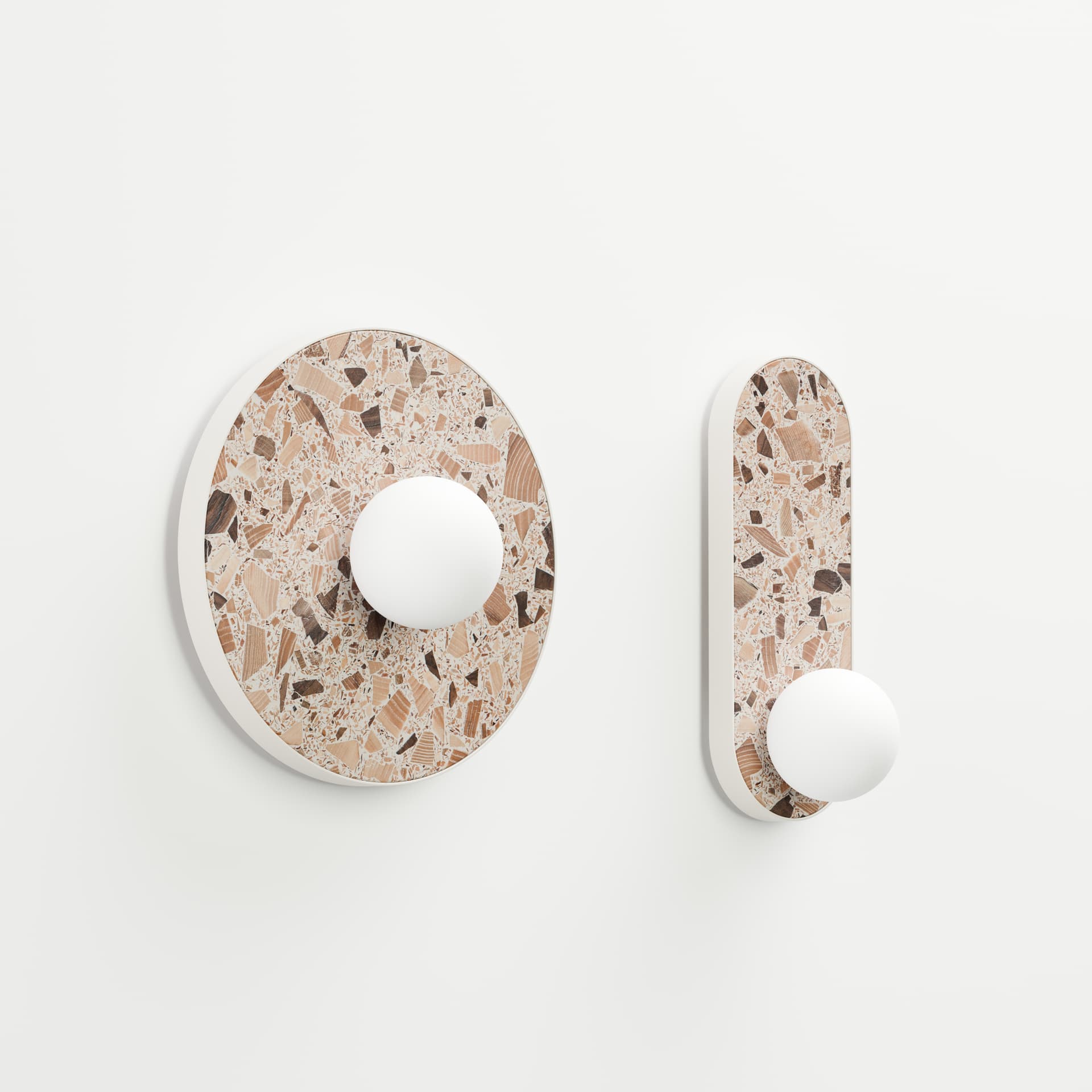 Kinkiet okrągły LEGRA IP44, kremowy, Kaspa x Wojciech Mierzwa - 63059