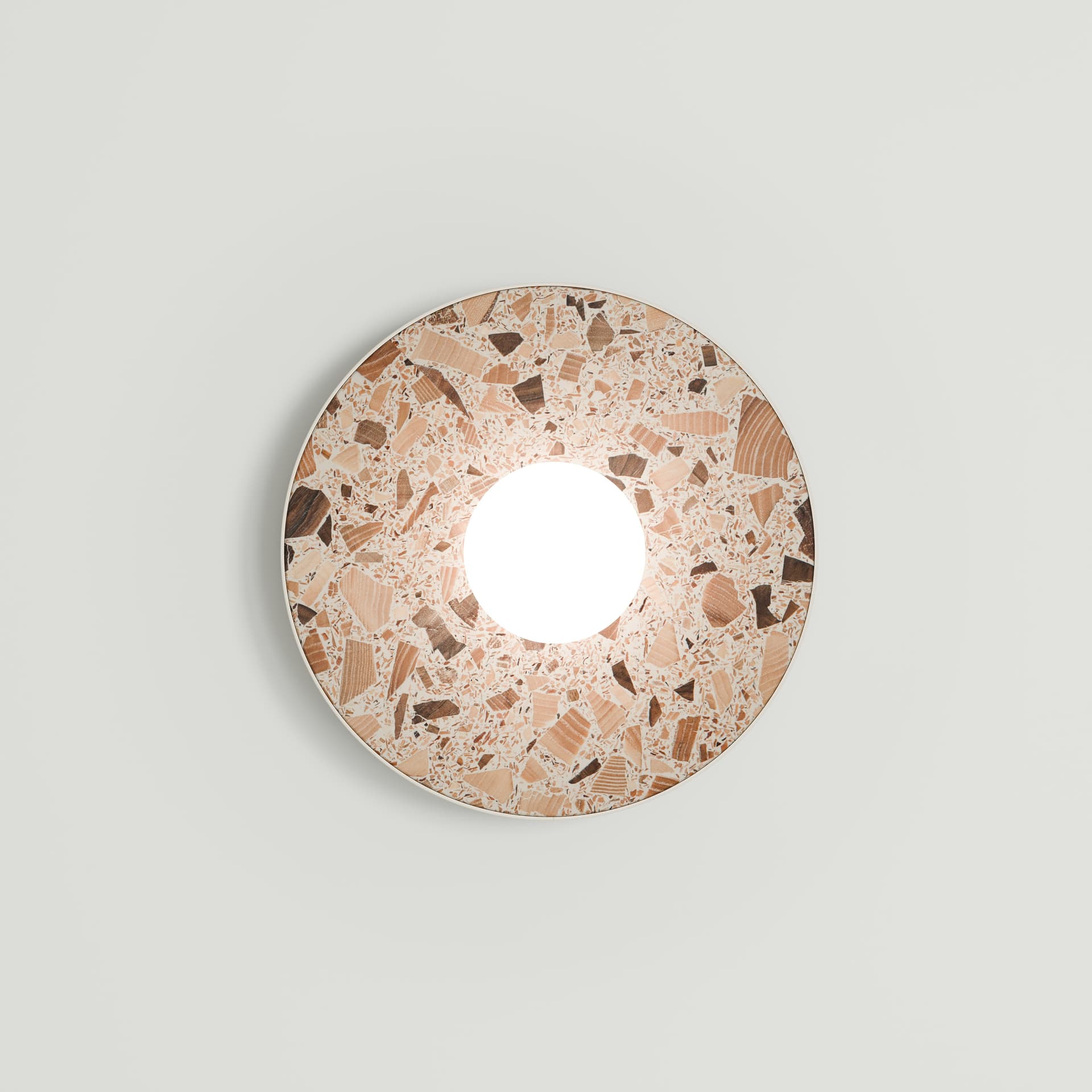 Kinkiet okrągły LEGRA IP44, kremowy, Kaspa x Wojciech Mierzwa - 63058