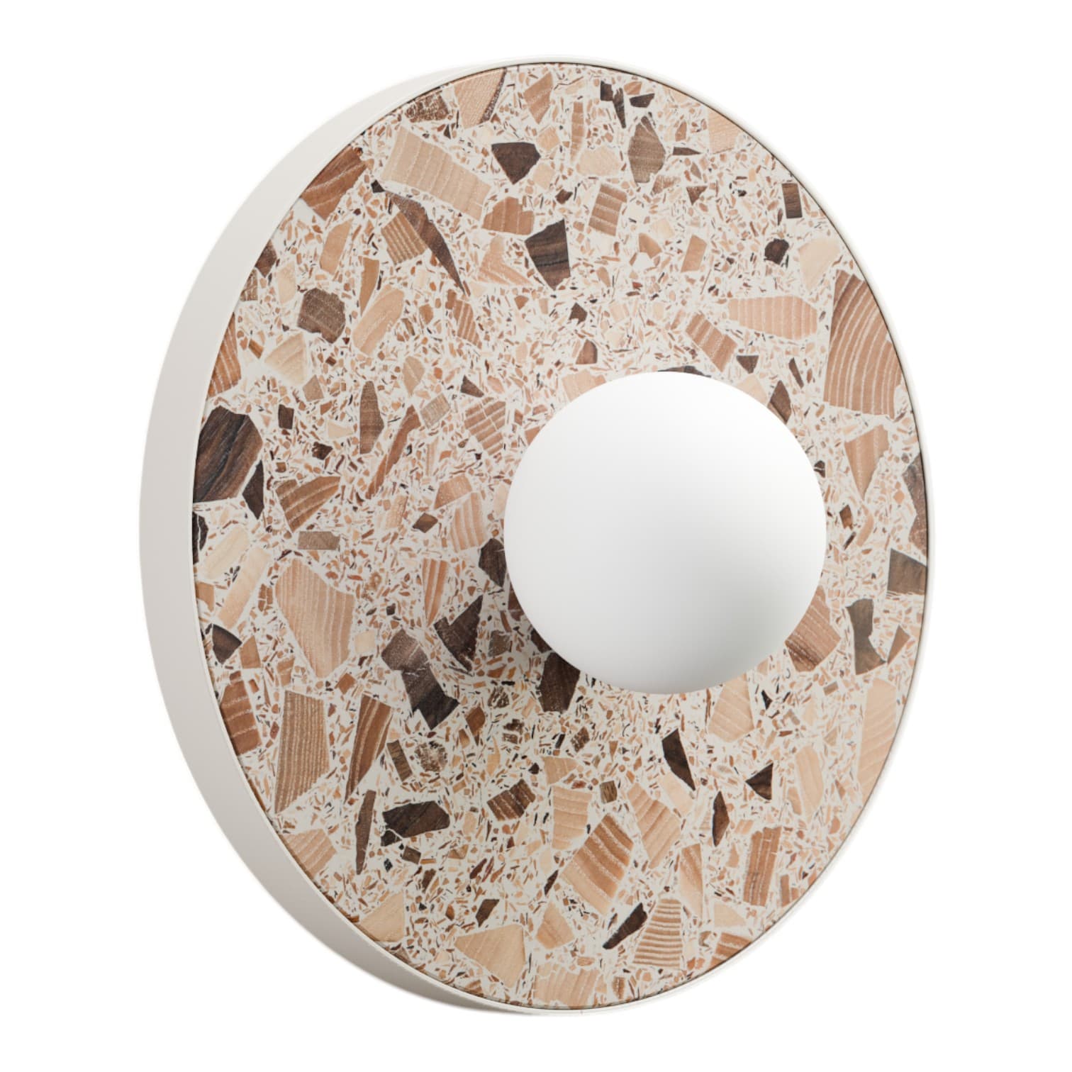 Kinkiet okrągły LEGRA IP44, kremowy, Kaspa x Wojciech Mierzwa