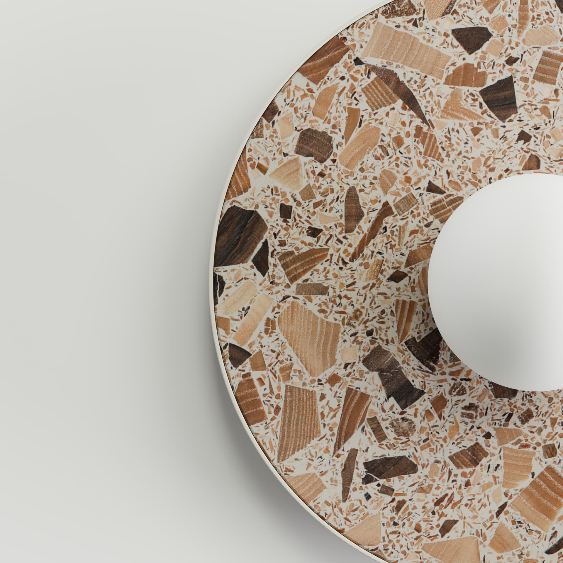 Kinkiet okrągły LEGRA IP44, kremowy, Kaspa x Wojciech Mierzwa - 63061